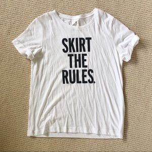 Kate Spade Skirt the Rules tee